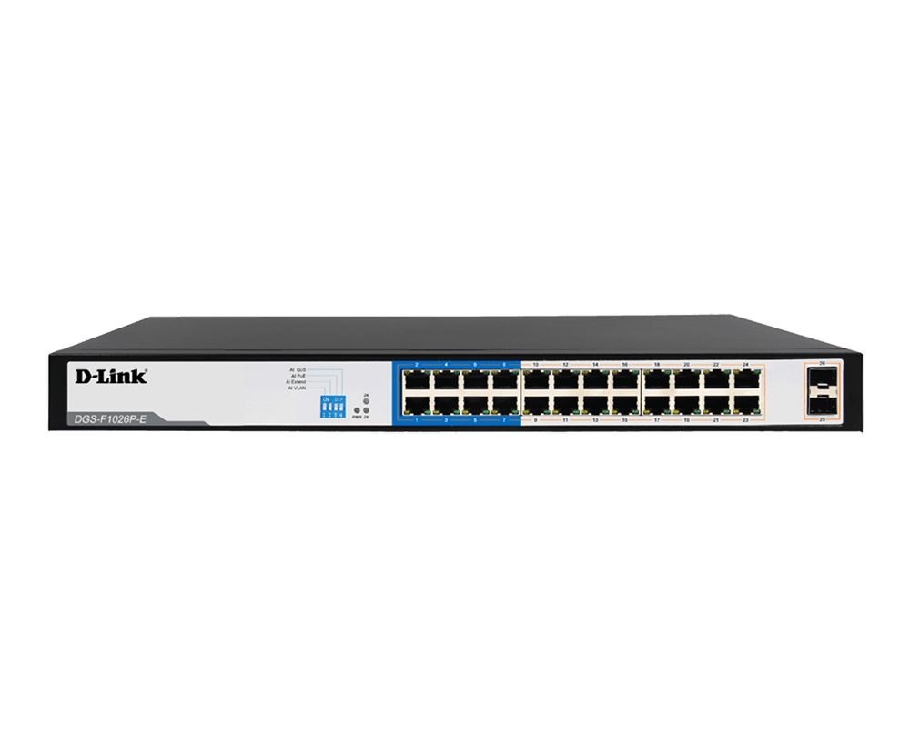D-Link DGS-F1026 – 24-Port PoE+ Gigabit Switch with 2 SFP